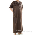 Witte islamitische mannen thobe knop
